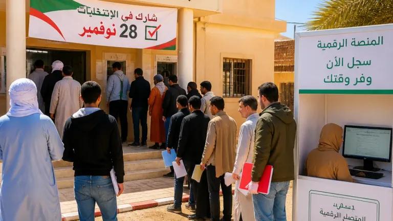 توافد واسع على مصلحة الحالة المدنية ومندوبية ANIE ببرج باجي مختار استعداداً لاقتراع 28 نوفمبر