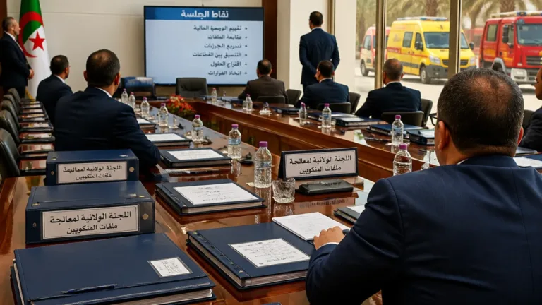 والي ورقلة ينصب اللجنة الولائية لمعالجة ملفات المنكوبين ويؤكد على الجاهزية والتنسيق