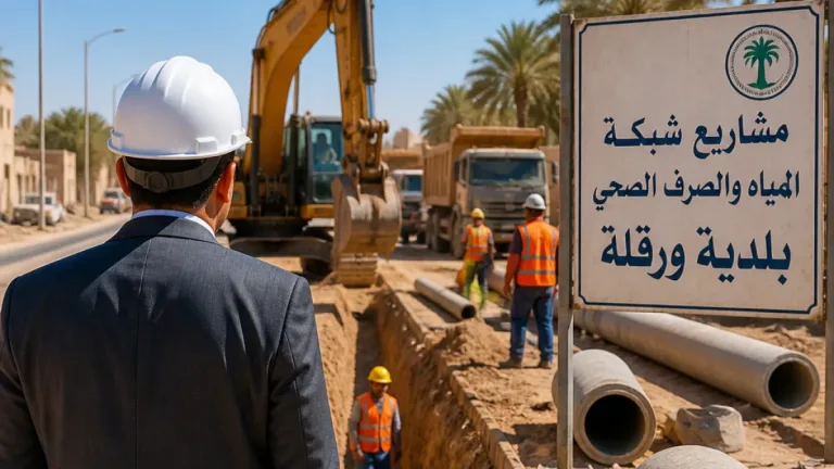 والي ورقلة يطلق مشاريع لشبكات المياه والصرف وفتح المسالك في عدة بلديات