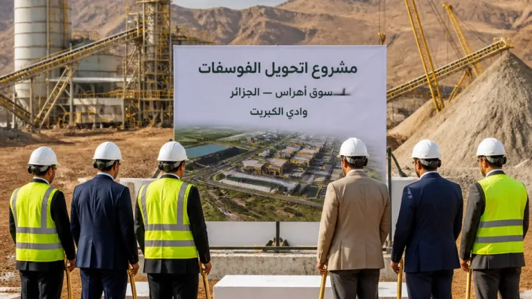 وضع حجر الأساس لمركب تحويل الفوسفات بوادي الكبريت في سوق أهراس بحضور وزاري ومؤسساتي