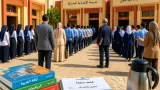 مدير تعليم بني سويف يزور الطالب المصاب إثر سقوط مواد بناء ويؤكد متابعة الحالة