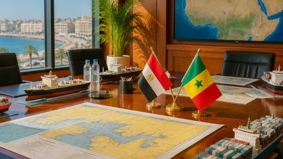 وفد من برشلونة يزور ميناء وغرفة الإسكندرية لبحث توسيع التعاون التجاري واللوجستي