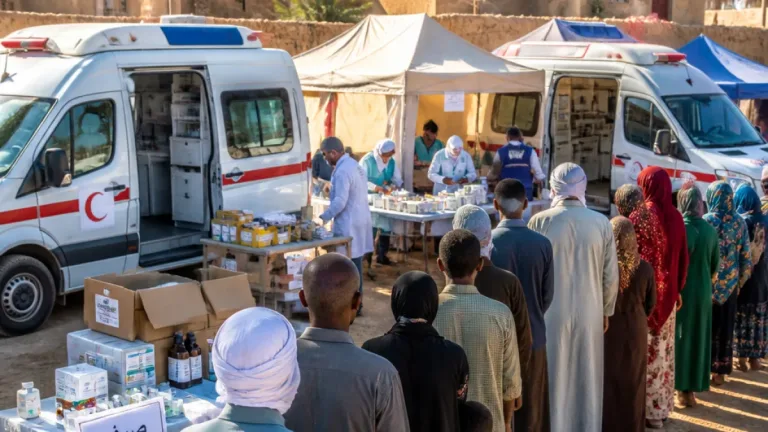 قافلة طبية بأسوان تفحص 363 حالة في قرية الآمال ضمن جهود الوصول بالخدمات الصحية