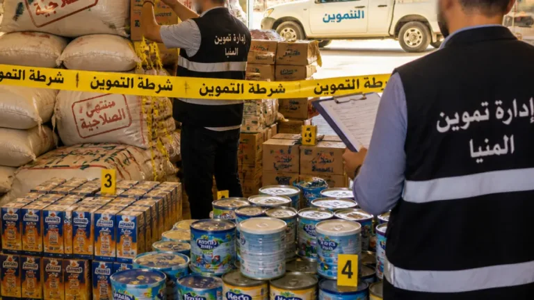 ضبط أطنان من السلع المجهولة والفاسدة والمنيا تكثف حملات الرقابة التموينية