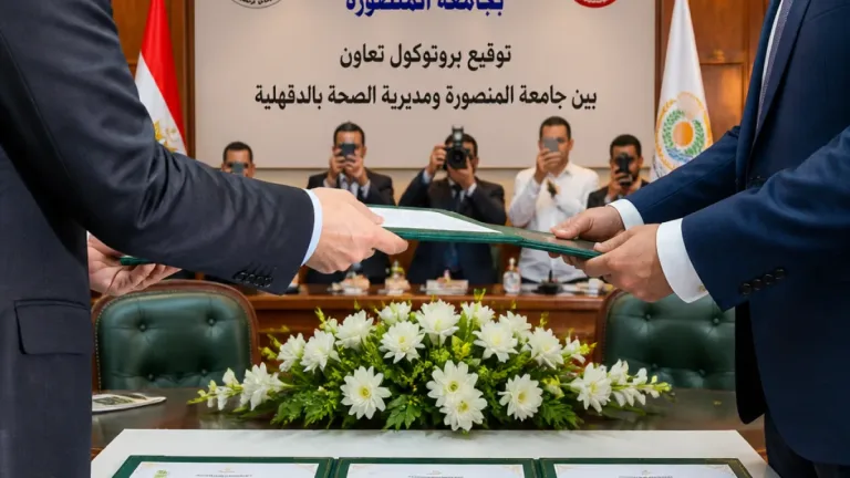 بروتوكولان بين جامعة المنصورة الأهلية وصحة الدقهلية لتدريب طلاب الطب والتمريض عمليًا