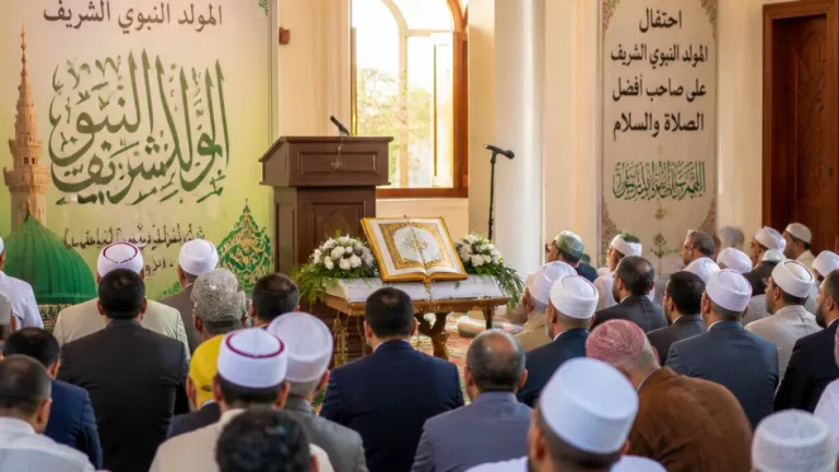 مديرية أوقاف الإسماعيلية تحتفي بالمولد النبوي في مسجد الرحمن بنفيشة بحضور قيادات دينية ومحلية