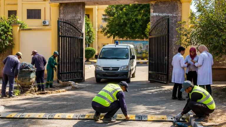 محافظ المنوفية يتفقد مستشفى ميت خلف ويأمر بإزالة الإشغالات وتركيب مطبات حفاظًا على السلامة