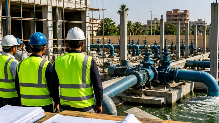 متابعة ميدانية لأعمال مركز خدمة عملاء ومحطة مياه مرشّحة في بنها
