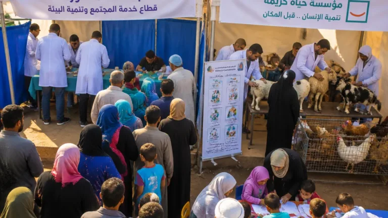 جامعة المنصورة تنظم قافلة طبية وتوعوية لقرية تاج العز بمركز تمي الأمديد