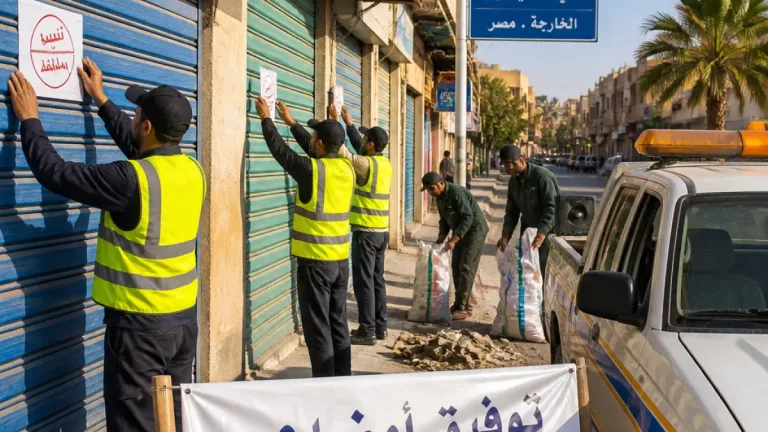 استمرار حملات التفتيش وتقنين أوضاع المحال في الخارجة لتعزيز الانضباط وتيسير التراخيص