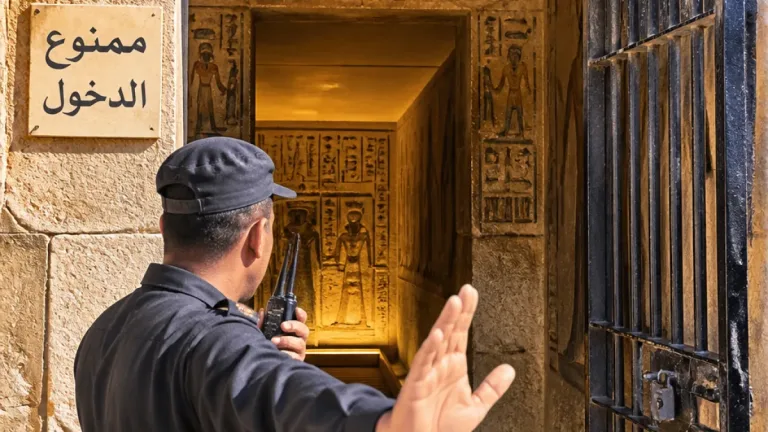 تحقيق إداري وقانوني بعد دخول صانع محتوى أمريكي إلى مقابر مغلقة بالأقصر