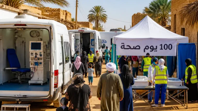 قافلة «100 يوم صحة» تقدم آلاف الخدمات الطبية في الوادي الجديد ضمن النسخة الرابعة