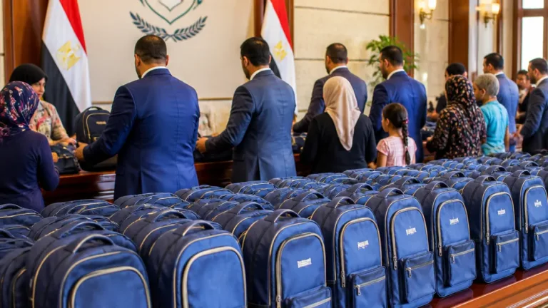 محافظ سوهاج يشارك في توزيع 1000 شنطة مدرسية لدعم الأسر الأولى بالرعاية قبل العام الدراسي