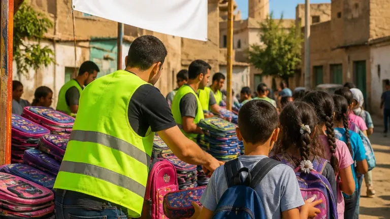 جمعية الأورمان توزع حقائب ومستلزمات على 1000 طالب بأكثر من عشر قرى في الغربية