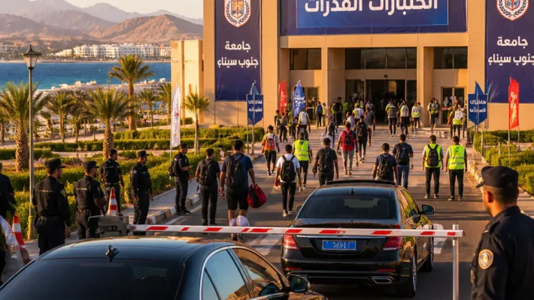 محافظ جنوب سيناء يتفقد اختبارات قدرات كلية علوم الرياضة بشرم الشيخ لتيسير إجراءات الطلاب