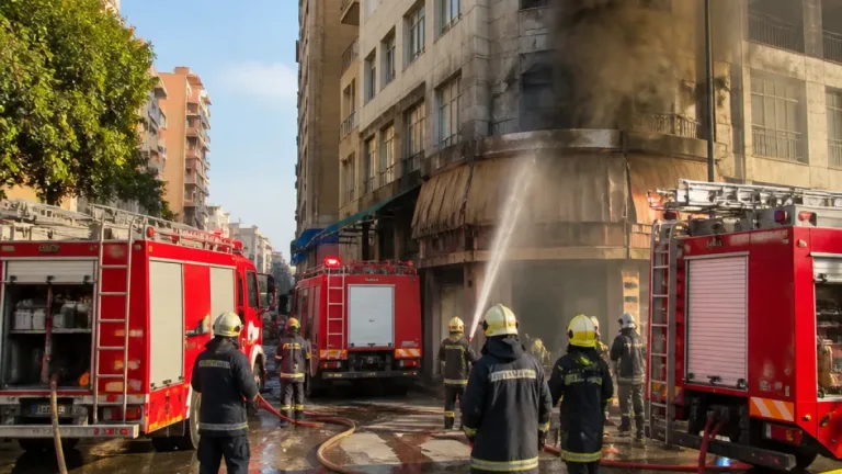 حريق محل كشري ببنها يثير تدخل محافظ القليوبية ومجهودات الإطفاء للسيطرة على النيران