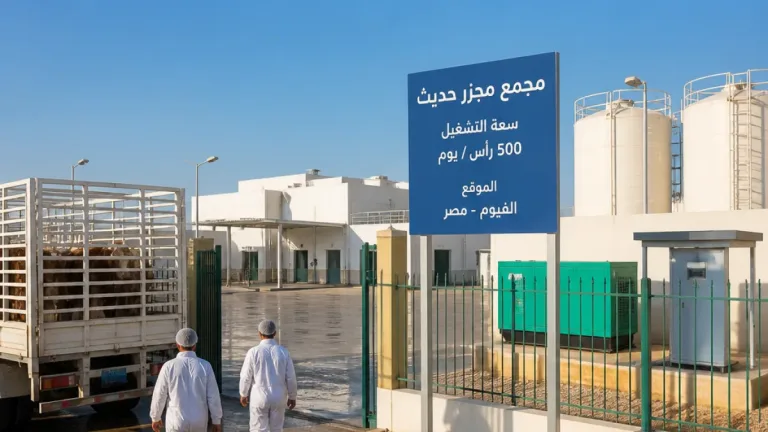 بدء التشغيل التجريبي لمجزر العزب بالفيوم لخدمة 1.2 مليون نسمة