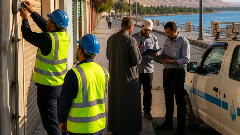 شركة مياه الأقصر تشرع في حصر محلات كورنيش النيل لتقنين أوضاعها وتنظيم العدادات