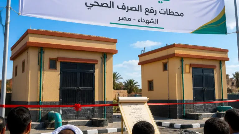 محافظ المنوفية يفتتح محطتي صرف صحي في دنشواي لخدمة نحو 13 ألف نسمة