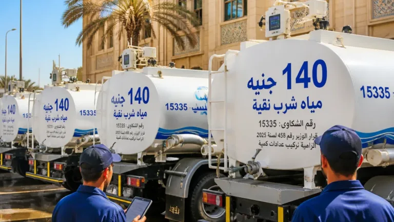 القبض على فوضى بيع المياه بالبحر الأحمر: ملصقات تثبت سعر 140 جنيهًا وسيطرة إلكترونية على سيارات التوزيع