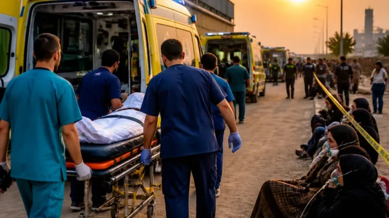 15 عاملة بينهن قاصرات بحالات اختناق داخل مصنع بالمنطقة الصناعية في الإسماعيلية