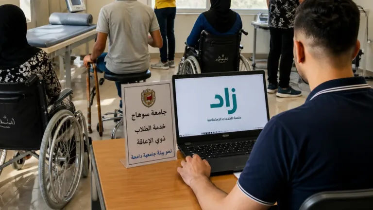 جامعة سوهاج تجري الكشف الطبي لـ15 طالبًا من ذوي الإعاقة استعدادًا للعام الدراسي الجديد