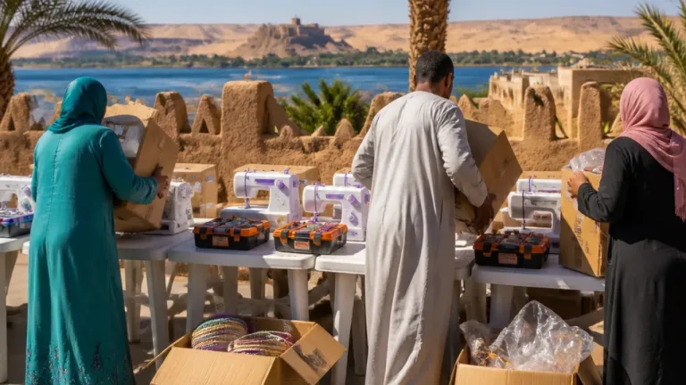 تسليم 17 مشروعاً تنموياً لمشروعات الحرف اليدوية والأسر الأكثر احتياجاً بأسوان