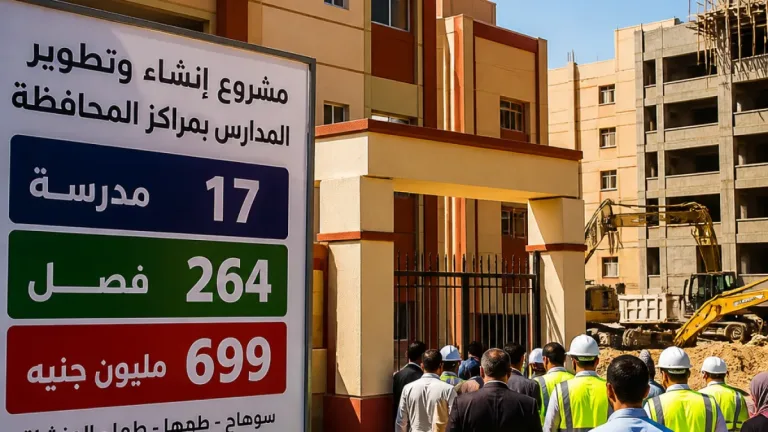 محافظ سوهاج: دخول 17 مدرسة جديدة بتكلفة 699 مليون جنيه استعداداً للعام الدراسي 2026/2027