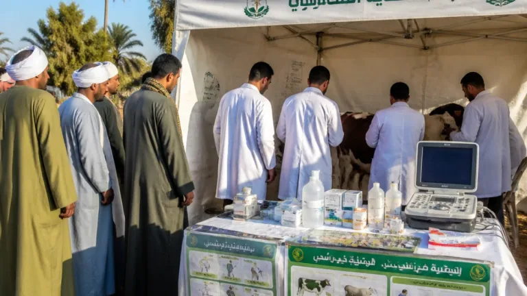 جامعة المنوفية تنفذ قافلة بيطرية مجانية في كمشيش لتطوير الرعاية الحيوانية ودعم المزارعين