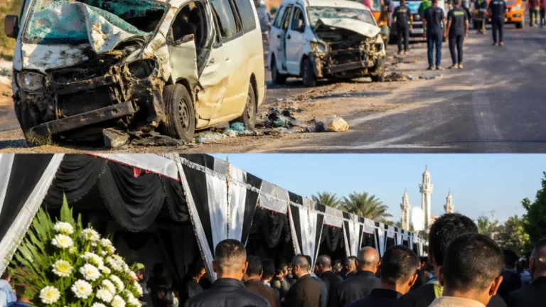 الشرقية تنعى 18 قتيلاً و30 مصاباً إثر تصادم سيارتي نقل عمال على طريق الدواويس بالإسماعيلية