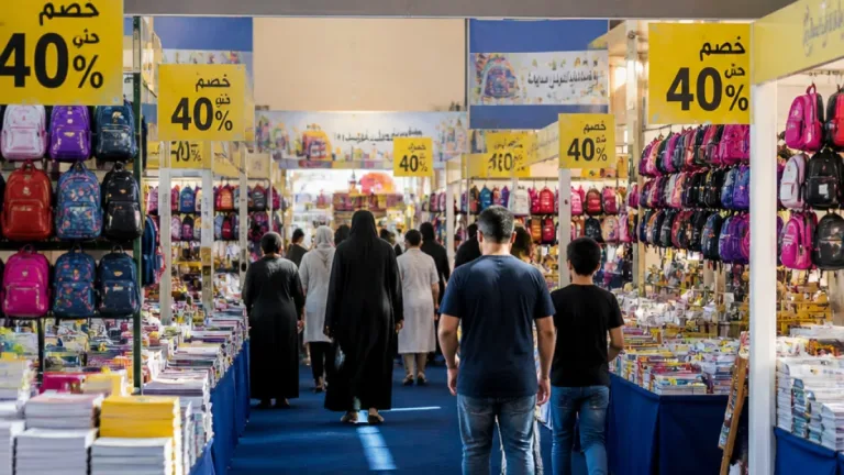 معرض في الرديسية بمحافظة أسوان لتوفير مستلزمات المدارس بخصومات تصل إلى 40%