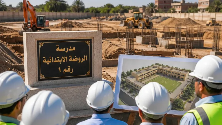 محافظ المنيا يضع حجر أساس مدرسة جديدة بملوي بتكلفة 19.75 مليون جنيه وخطة لتخفيف الكثافات
