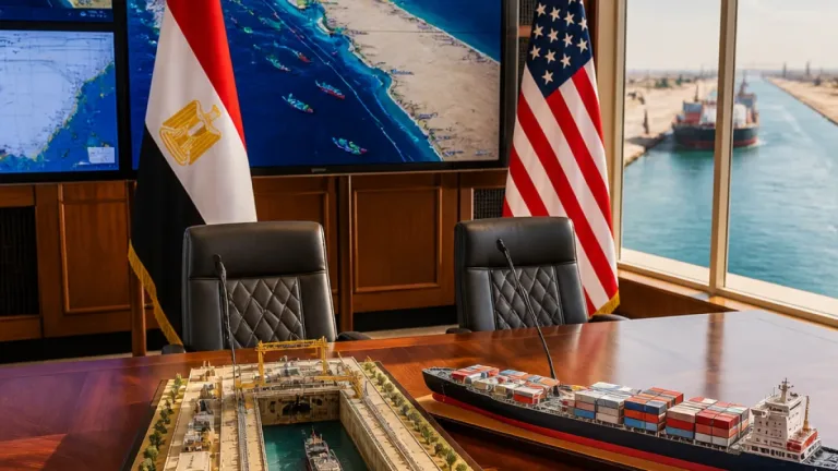 هيئة قناة السويس تبحث مع القائم بأعمال السفير الأمريكي سبل تطوير الترسانات والخدمات البحرية