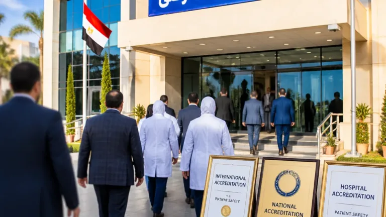 رئيس هيئة الاعتماد الصحية يتفقد مستشفى بورسعيد الجامعي ويؤكد ترسيخ ثقافة الجودة المستدامة
