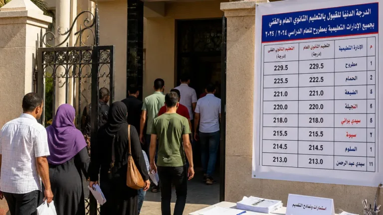 محافظ مطروح يعتمد تنسيق القبول بالصف الأول الثانوي العام للمرحلة الثانية ويعلن الحد الأدنى لكل إدارة