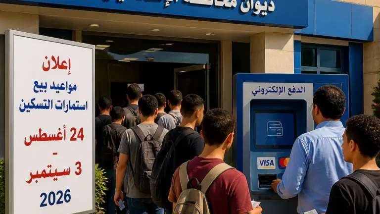 محافظة الإسماعيلية تبدأ بيع استمارات تسكين طلاب الجامعة للعام الدراسي 2026/2027
