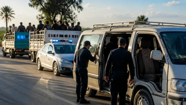 ضبط طفل يقود ميكروباص على طريق طنطا ـ كفرالشيخ الدولي وإجراءات لحماية الركاب