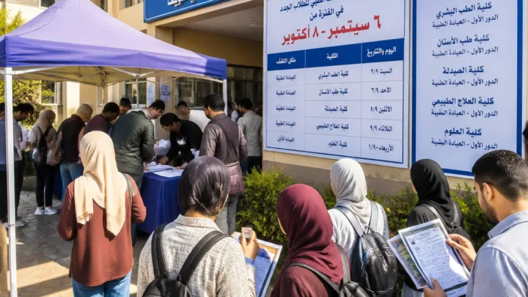 جامعة بني سويف تسلّم جدول الكشف الطبي للطلاب الجدد وتؤكد شروط التسجيل للعام 2026–2027