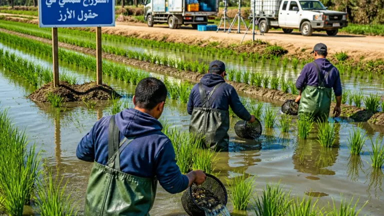 الشرقية تطبق استزراع البلطي في حقول الأرز بمركز الإبراهيمية لتعظيم عائد الفدان