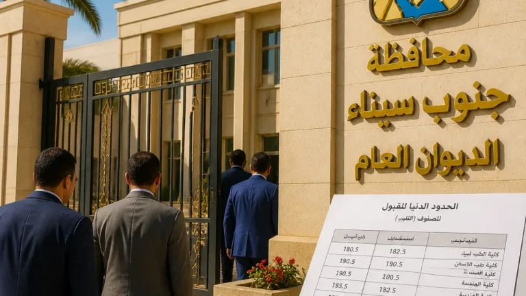 محافظ جنوب سيناء يعتمد المرحلة الثانية لتنسيق قبول الصف الأول الثانوي للعام 2026/2027