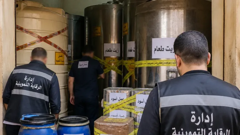 مديرية تموين القليوبية تضبط مخزناً في شرق شبرا وتحرز 2 طن زيت و320 كجم طحينة وعسل أسود