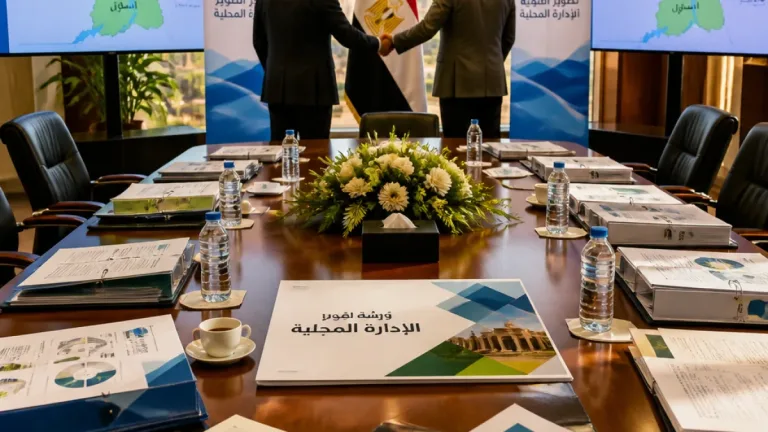أسوان تتصدر حوار تطوير الإدارة المحلية بتبادل خبرات وتنسيق إقليمي مع قنا