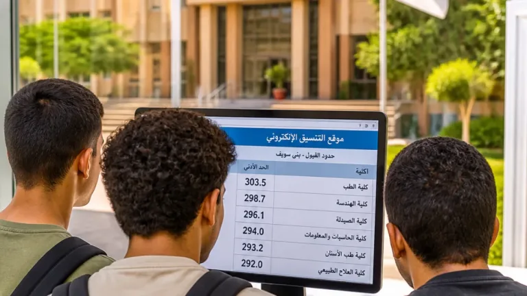 ظهور نتيجة تنسيق المرحلة الثانية 2026 علمي علوم وتحديد الحدود الدنيا لكليات بني سويف