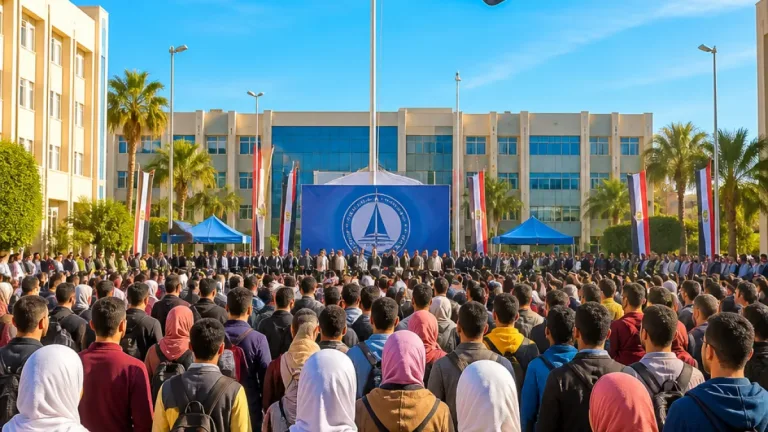 جامعة كفر الشيخ تفتتح العام الجامعي 2026/2027 بمراسم تحية العلم وحضور رسمي وطلابي واسع