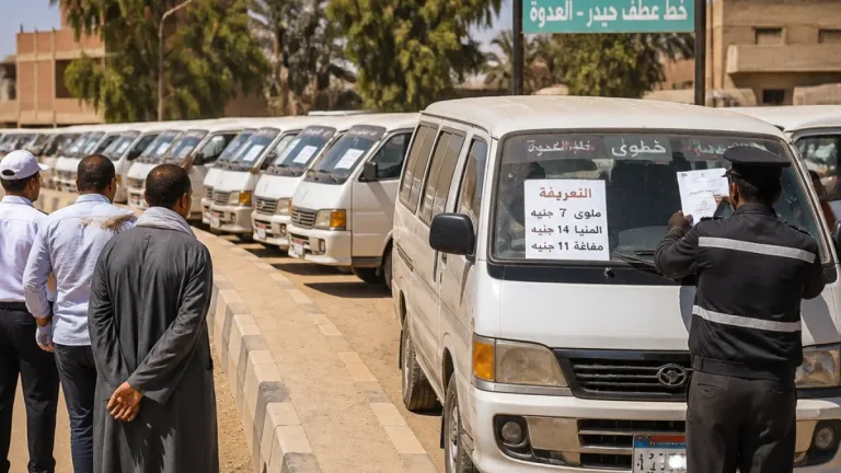محافظ المنيا يتفقد موقف عطف حيدر بالعدوة ويشدد على الالتزام بالتعريفة والحمولة القانونية