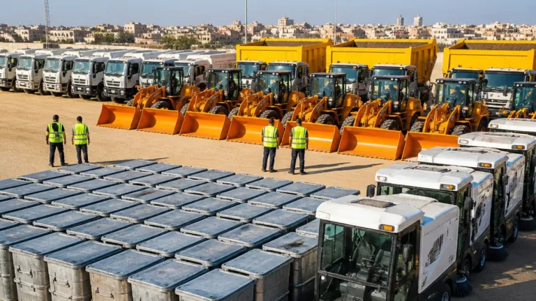 شمال سيناء تتعزز بمعدات نظافة جديدة بدءًا من العريش لتعزيز جمع المخلفات