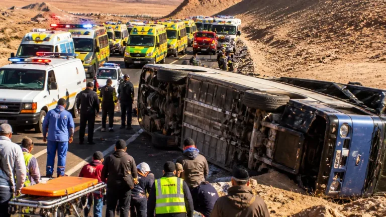 22 قتيلاً و28 مصاباً في انقلاب حافلة على طريق دهب–نويبع بينها 10 أردنيين