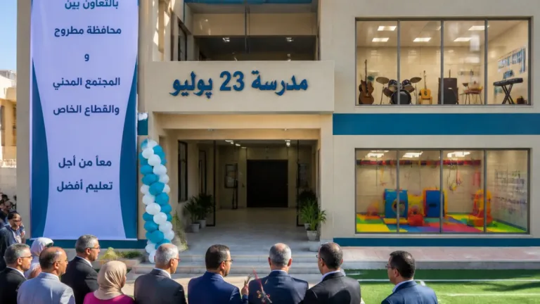 نائب محافظ مطروح يفتتح تأهيل مدرسة 23 يوليو الفكرية لذوي الاحتياجات الخاصة بمرسى مطروح