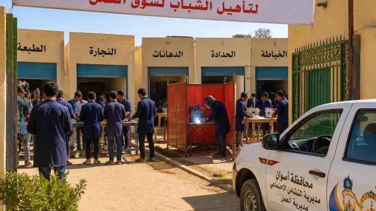 نائب محافظ أسوان يشدد على تطوير مركز الإنتاج والتدريب الصناعي واستثمار إمكانياته في شارع السماد