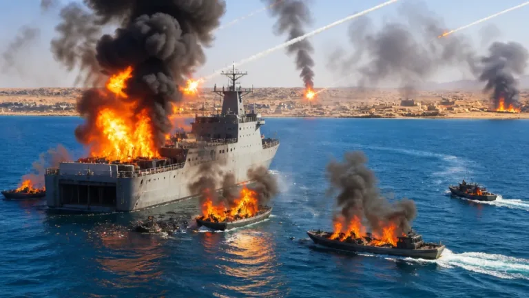 اشتباك بحري أمام سواحل المخا: الحوثيون يعلنون استهداف سفينة إنزال سعودية في البحر الأحمر